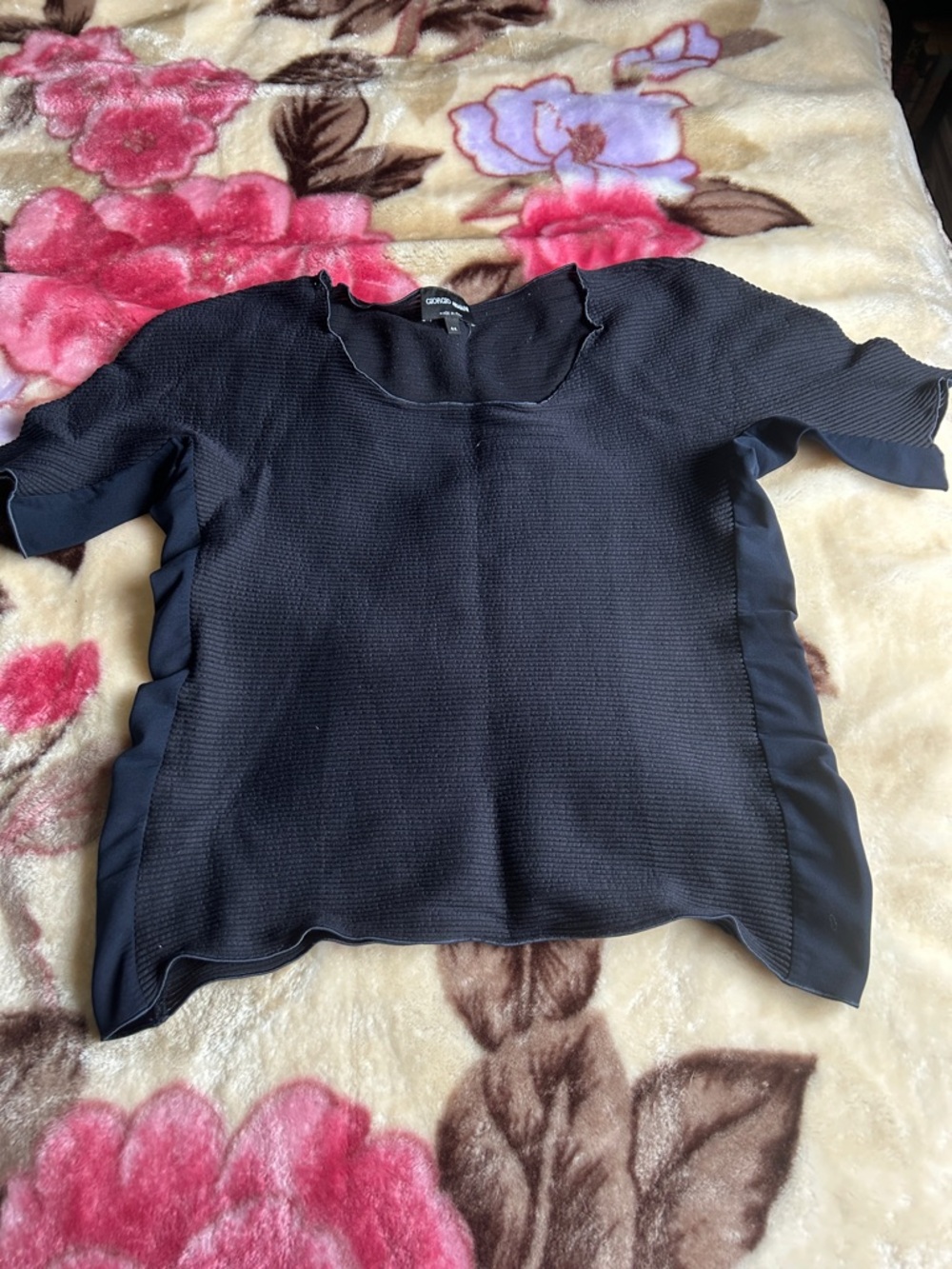 Giorgio Armani Navy Short Sleeve Top